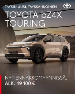 Täysin uusi täyssähköinen Toyota bZ4X Touring kutsuu sinut seikkailuun