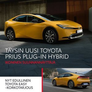 Ikoninen suunnannäyttäjä – täysin uusi Toyota
Prius Plug-in Hybrid. Koeaja ja hyödynnä
huippuetu nyt meillä! NYT YKSI KAPPALE NO...