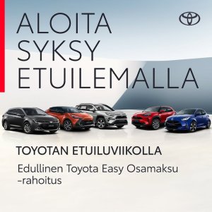 Tervetuloa Toyotan Etuiluviikolle ma 1.9